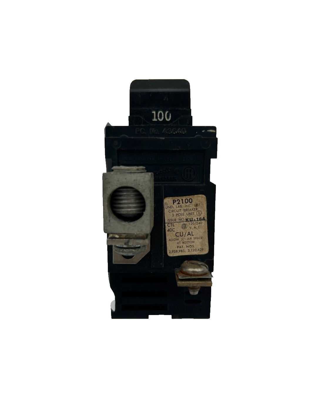 ITE P2100 Pushmatic Circuit Breaker 100A 2-Pole 120/240VAC