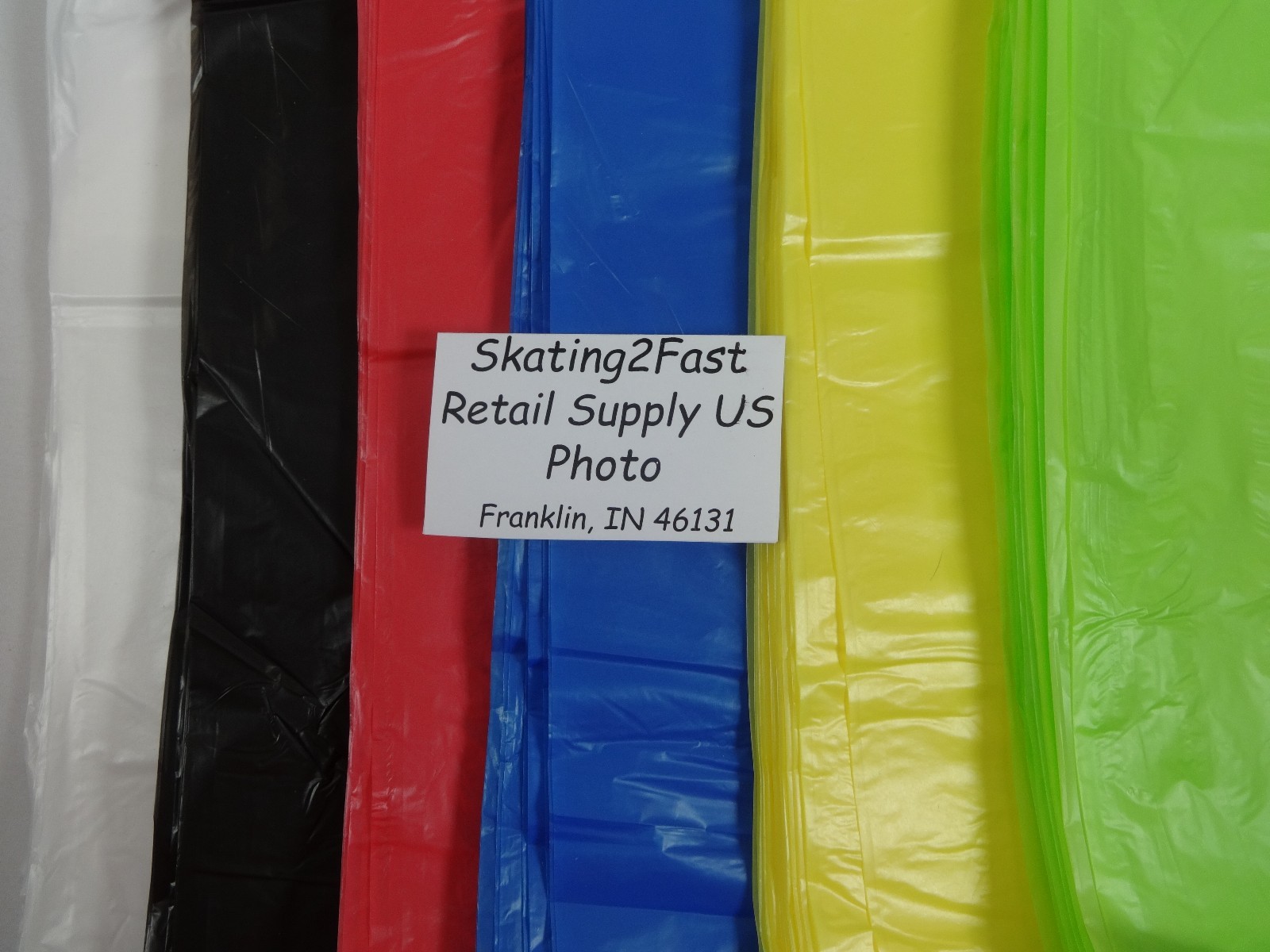 100 T-Shirt Bags w/ Handles 8″ x 5″ x 16″ Variety of Colors Plastic Retail