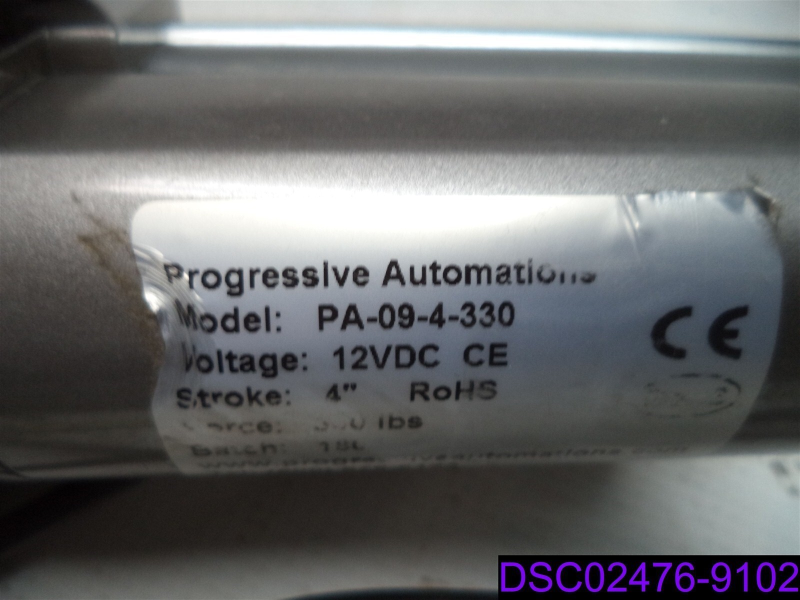 Used/Damaged: Progressive Automations PA-09-4-330 Linear Actuator 4″ Stroke