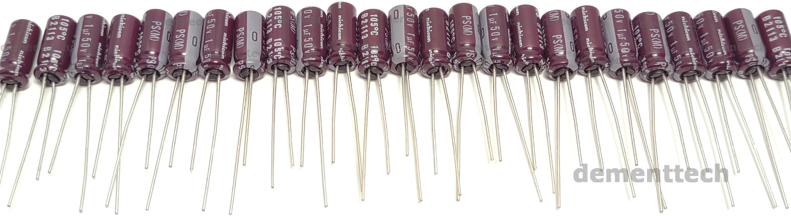 25x Nichicon PS 1uF 50V radial 105C Capacitors caps 5mm 5×11 Low-ESR Impedance