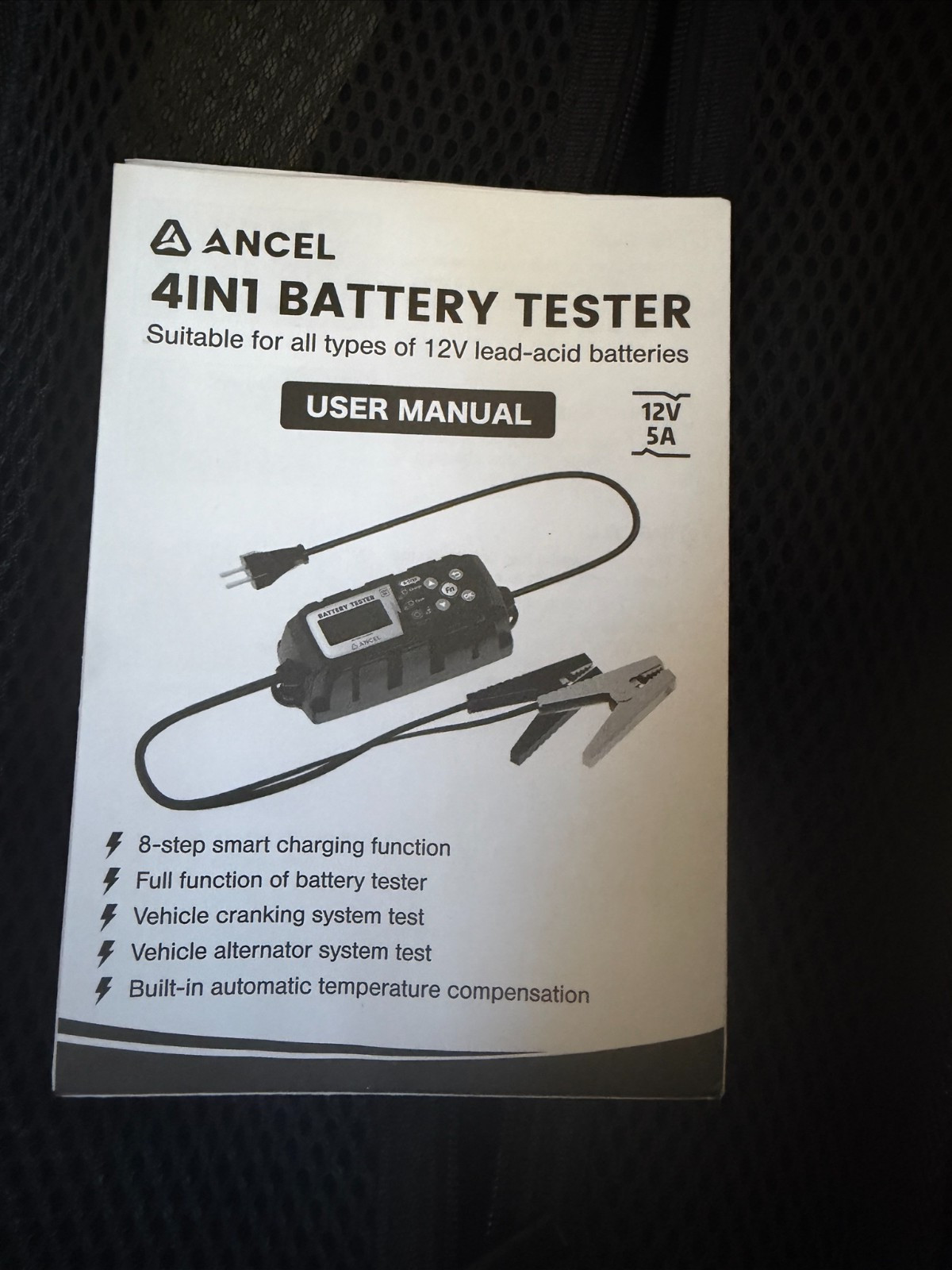 ANCEL BT521 12V Smart Battery Charger Tester 5A Maintainer Desulfator Car RV
