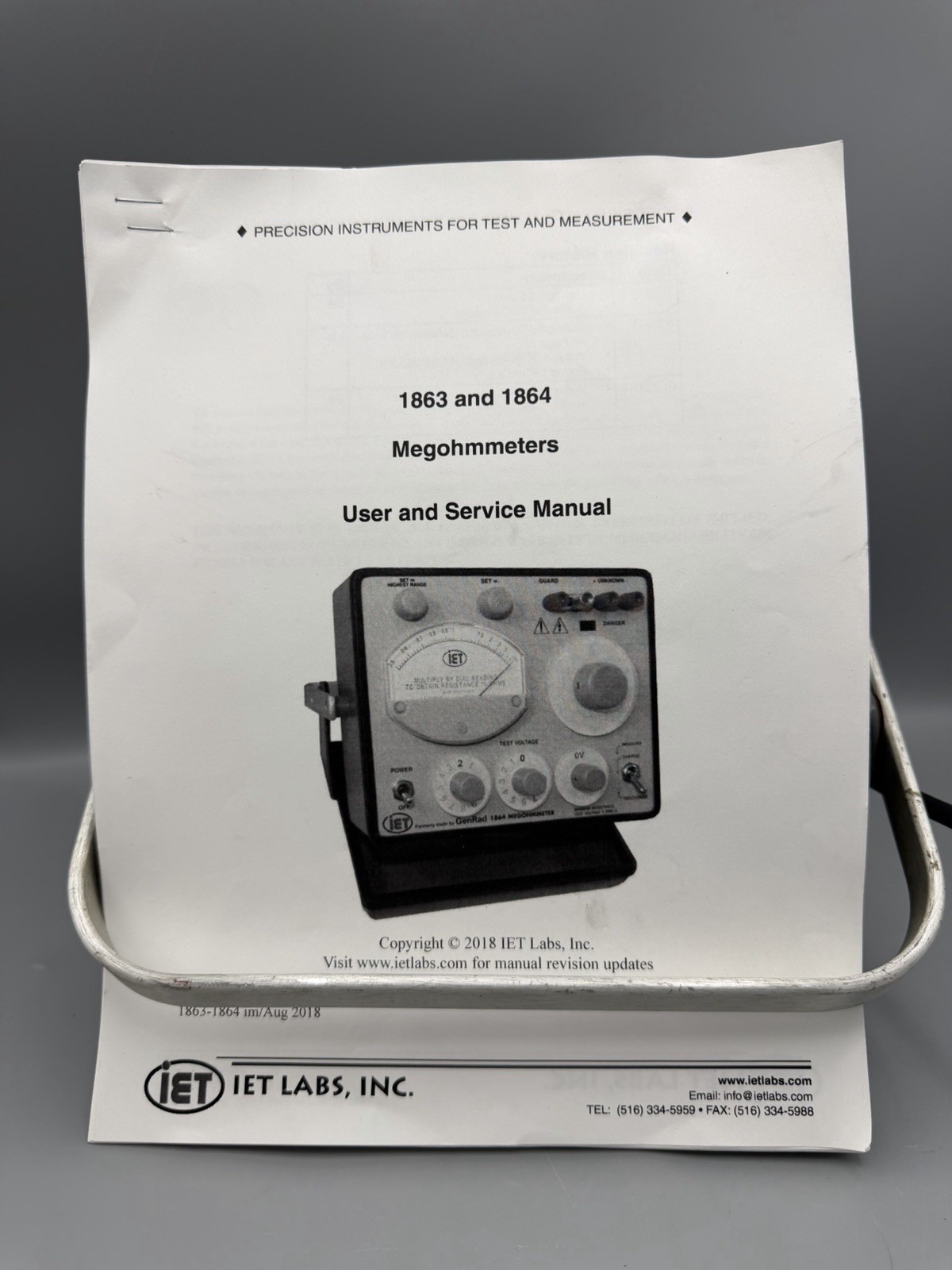 IET General Radio 1863 Megohmmeter Insulation Meter Tested Read Description