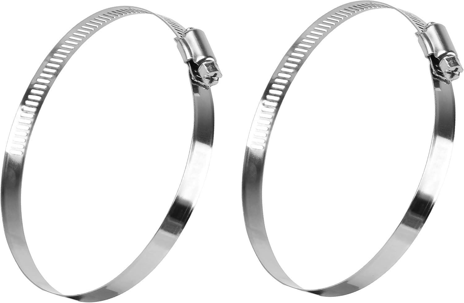 2 Pcs 6 Inch Duct Clamp 140-160mm Stainless Steel Adjustable