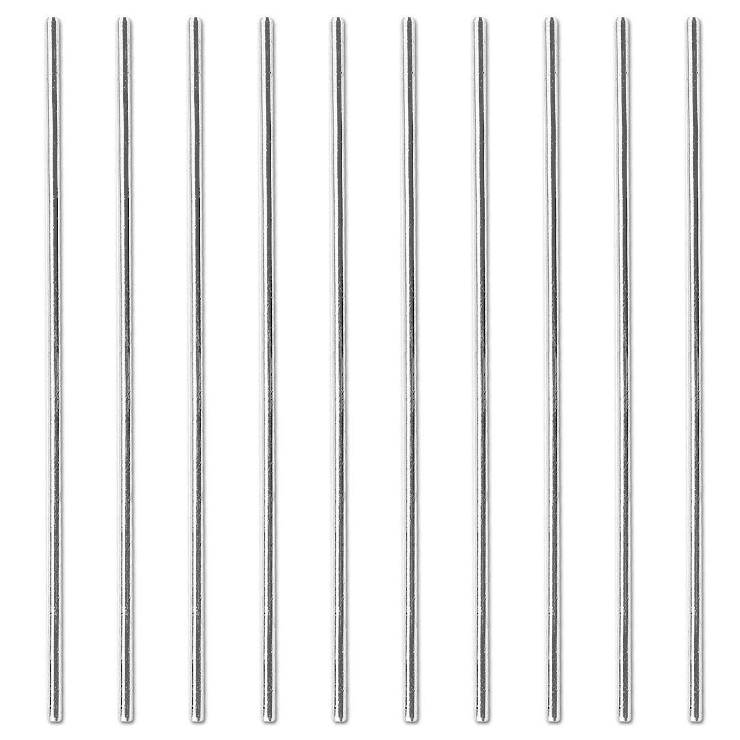 2mm x 100mm Model Straight Metal Round Shaft Rods, 10 Pieces
