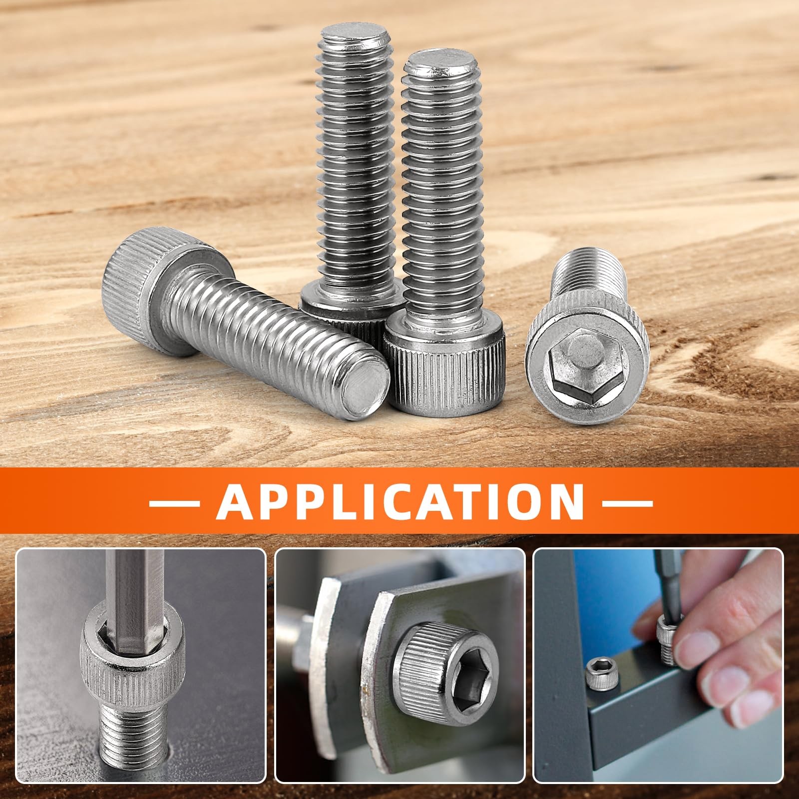 M6-1.0 x 40mm Socket Head Cap Screws Metric, Allen Socket Drive, Stainless St…