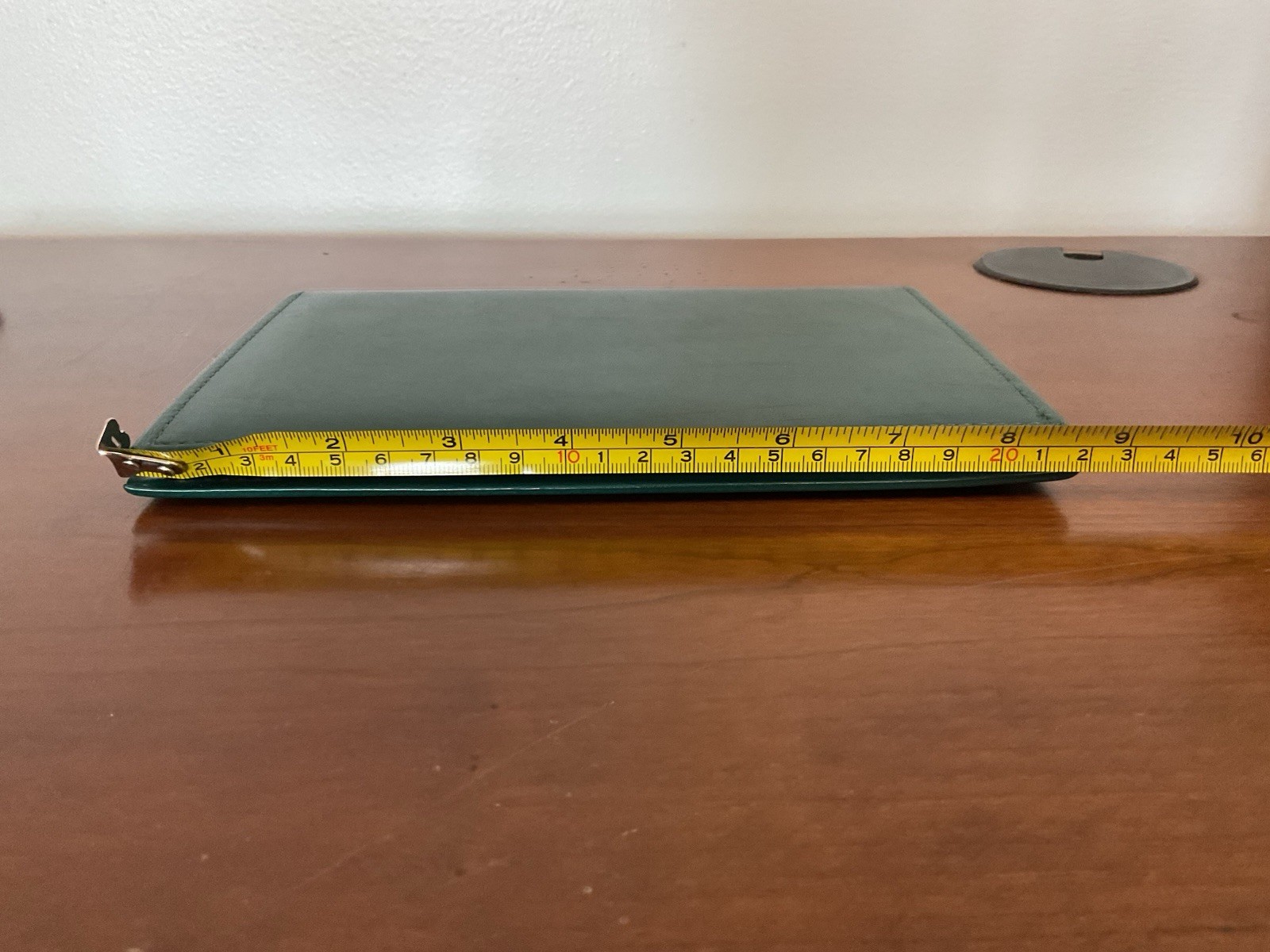 Vintage NBC Sports Dark Green Leather Journalist Notebook With Calculator