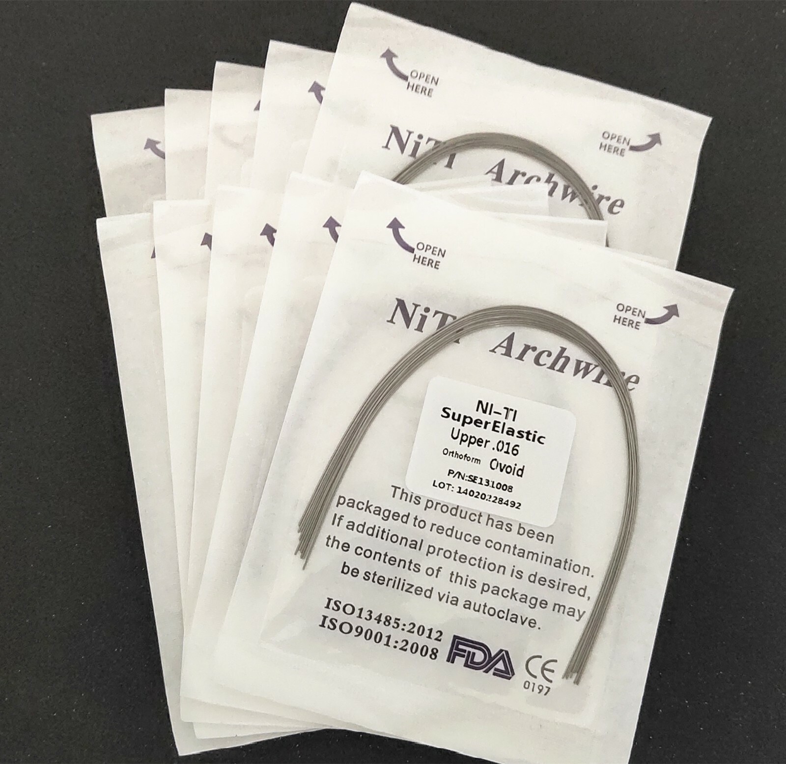 10Pcs Dental Orthodontic Super Elastic Wire Niti Round Arch Wires Ovoid/Natural