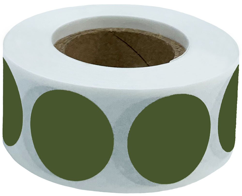Circle Dot Stickers | 0.75″ Inch Round | 500 Pack | Pick One Color