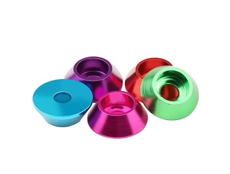 M3-M8 Colors Aluminum Alloy Cone Cup Head Washers Gasket Fit for Bolts & Screws