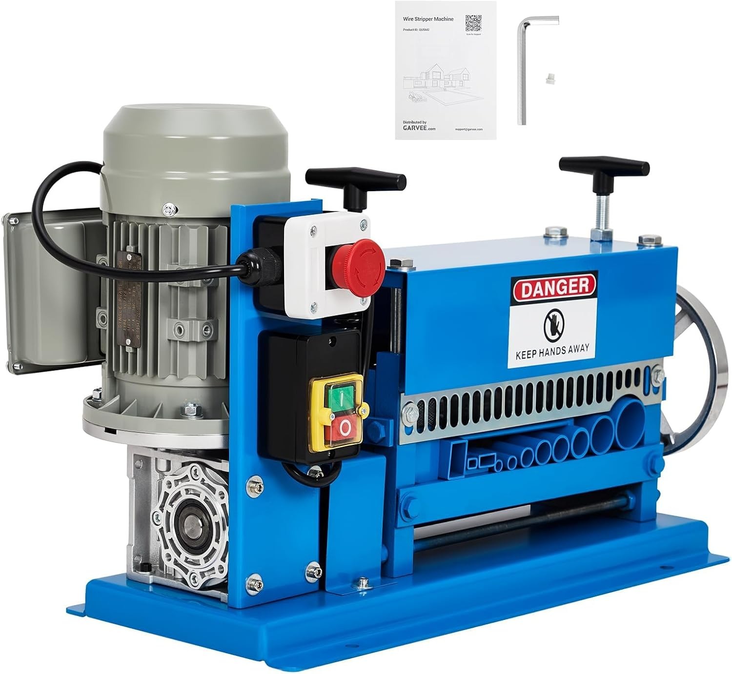 Electric Wire Stripping Machine Portable 0.06″-1.5″ Scrap Cable Stripper 370W