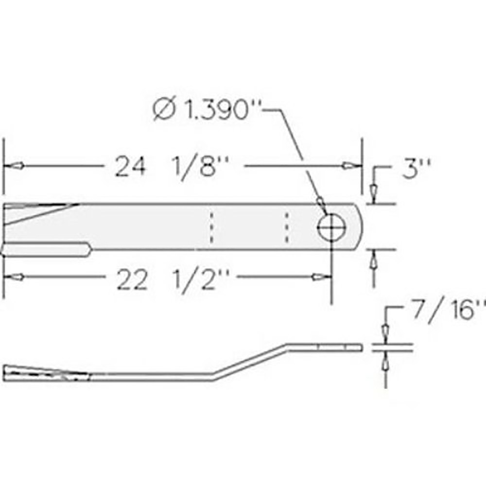 CCW 24.75″ Replacement Suction Blade Fits Rhino Rotary Cutters 00761319