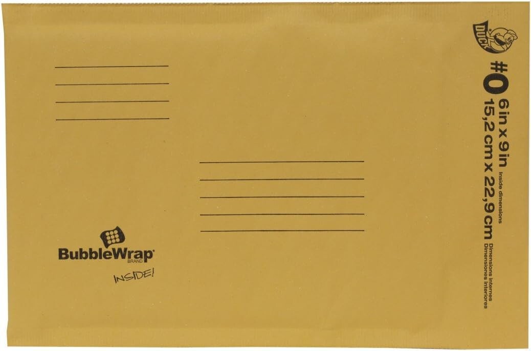 #0 Kraft Bubble Mailers 6 x 9 Inches, [*5-Pack*] # 284691