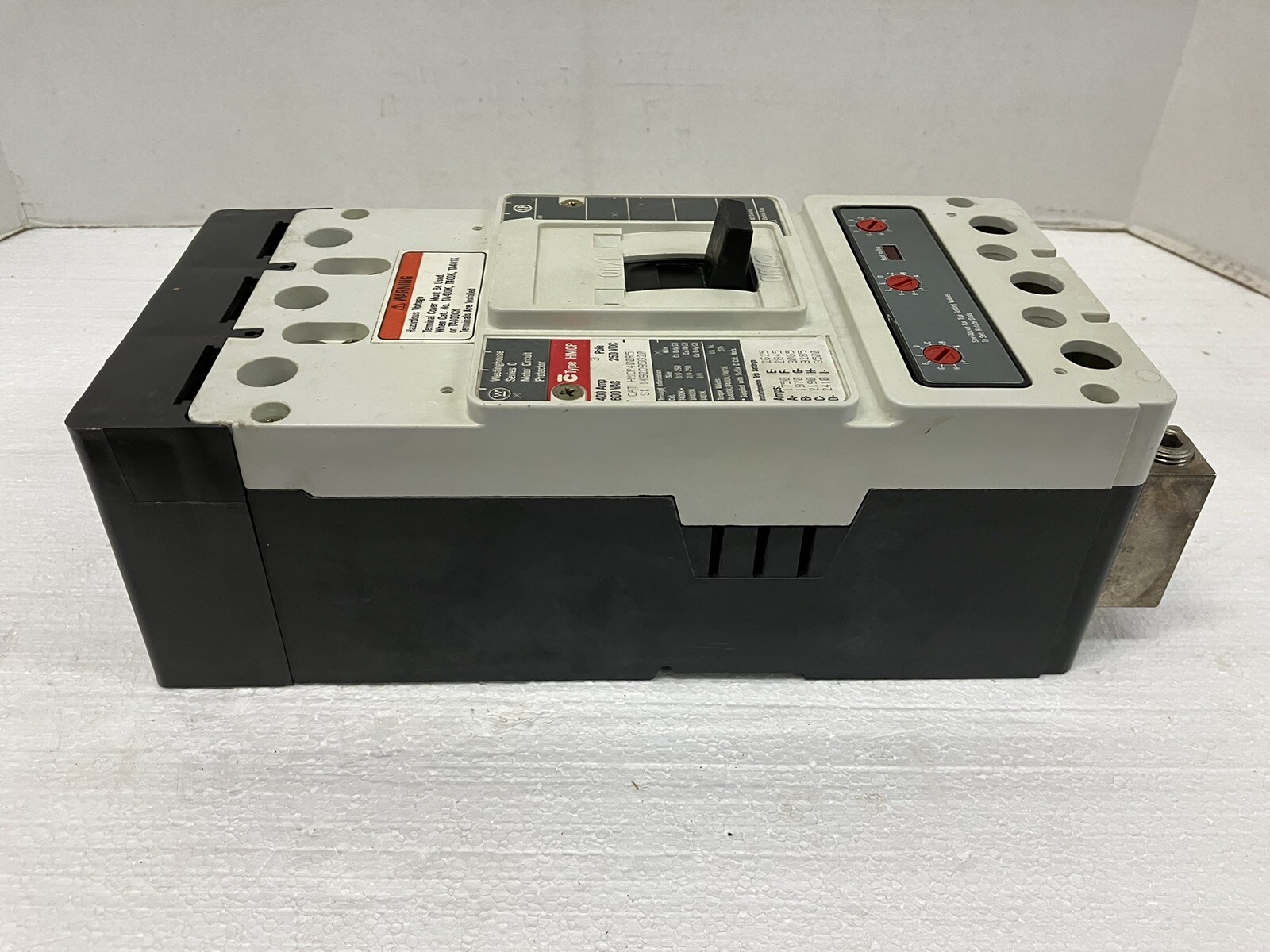 Westinghouse HMCP400R5 Circuit Breaker 400A 3 Pole 600VAC