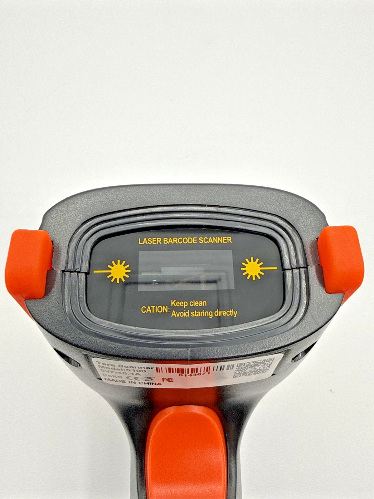 TERA 5100 Wireless 1D Laser Barcode Scanner 2.4GHz USB Receiver Orange