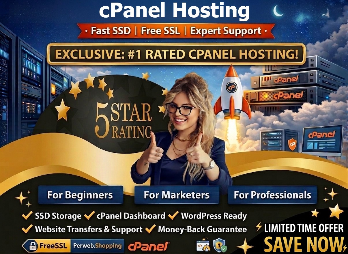 cPanel Hosting – 🚀 Unlimited SSD, SSL | Fast Speed & Sites | Just $14.99/Year!