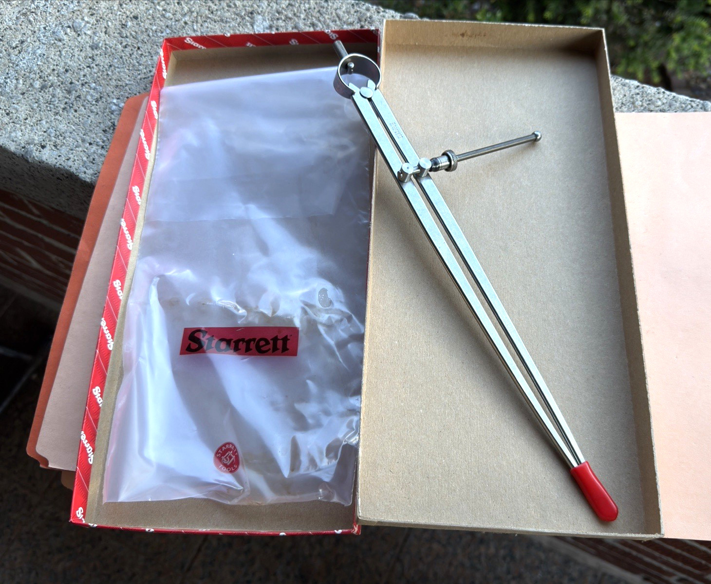 New! STARRETT No. 83B-12 Spring-Type Dividers W/Flat Legs; 12.0” Size & Capacity