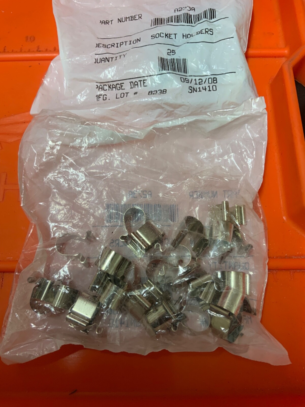 🇺🇸 25 PCS SNAP-ON A273A 1/2″ SOCKET RAIL CLIPS NOS