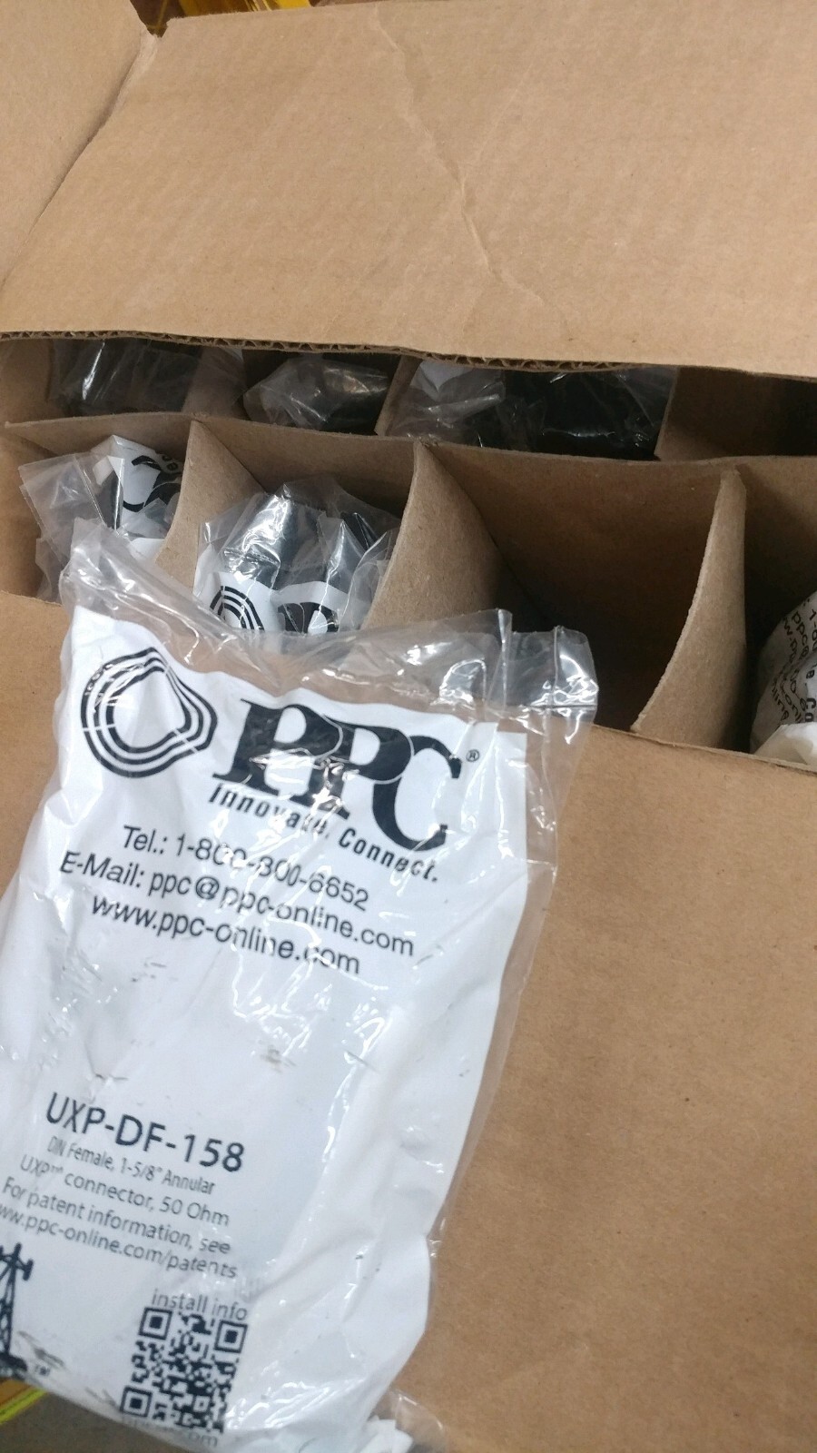 PPC / JMA UXP-DF-158 UXP Connector, 50 Ohm, Din Female, 1-5/8 cable