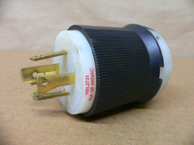 Locking Plug Hubbell Hbl2731 30A Twist-Lock Plug 3P 4W 480Vac