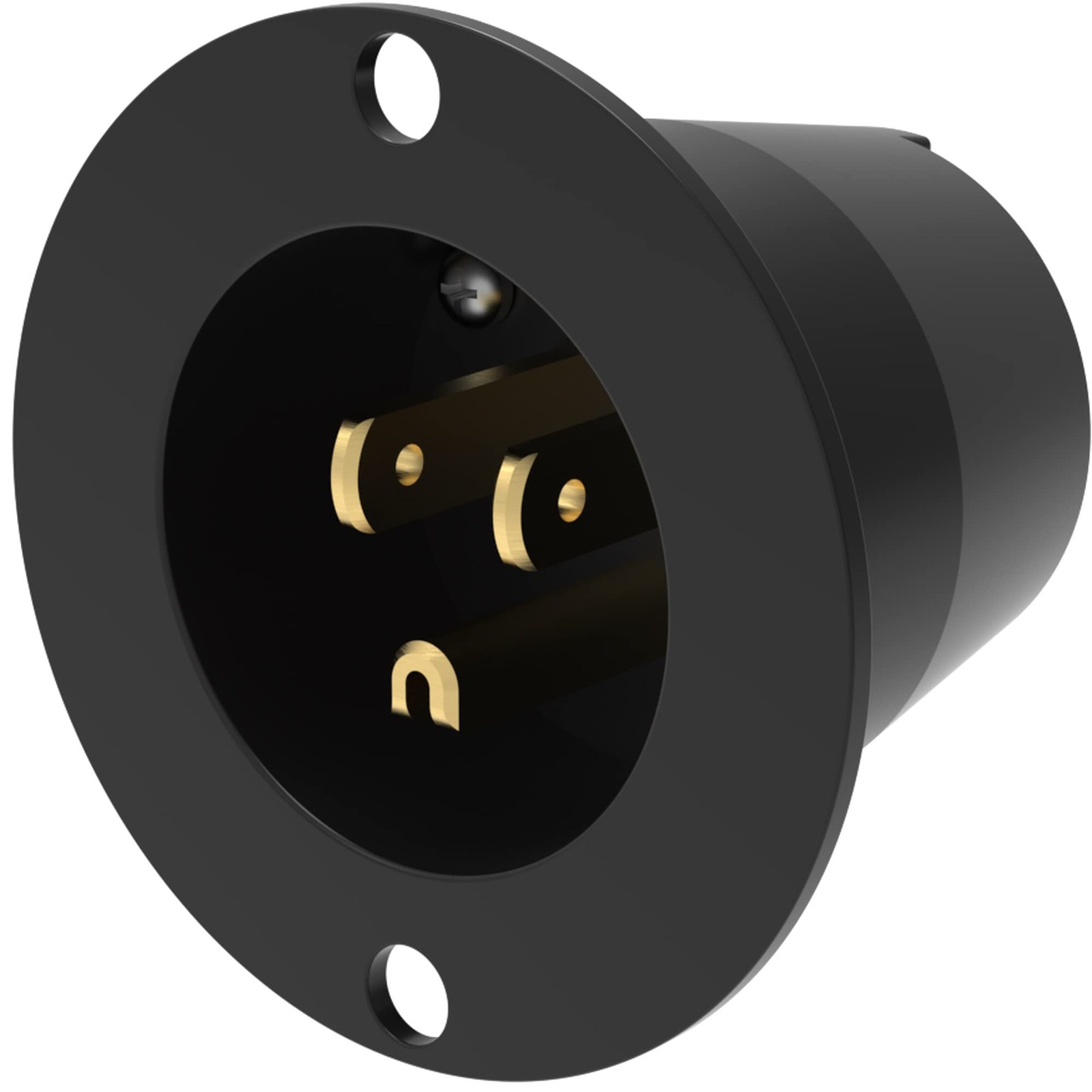 Journeyman~Pro 5278 15A 125V NEMA 5~15 Flanged Inlet Black