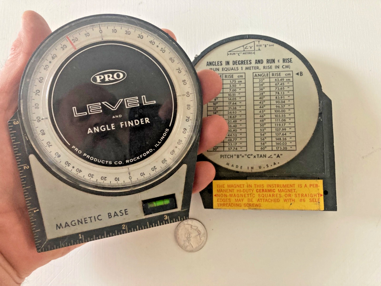 Lot 2 PRO ANGLE LOCATOR FINDER MAGNETIC BASE LEVEL CONSTRUCTION 0 – 90 DEGREES