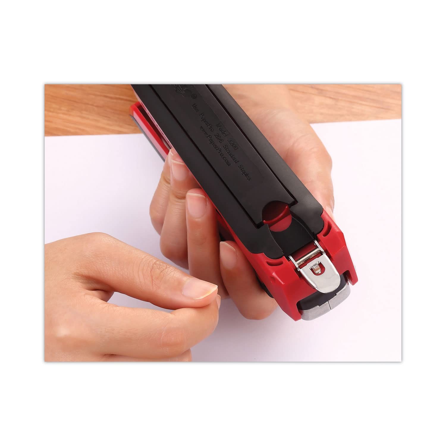 -Bostitch 1117 inPOWER Premium Stapler, 28-Sheet Capacity, Red/Silver