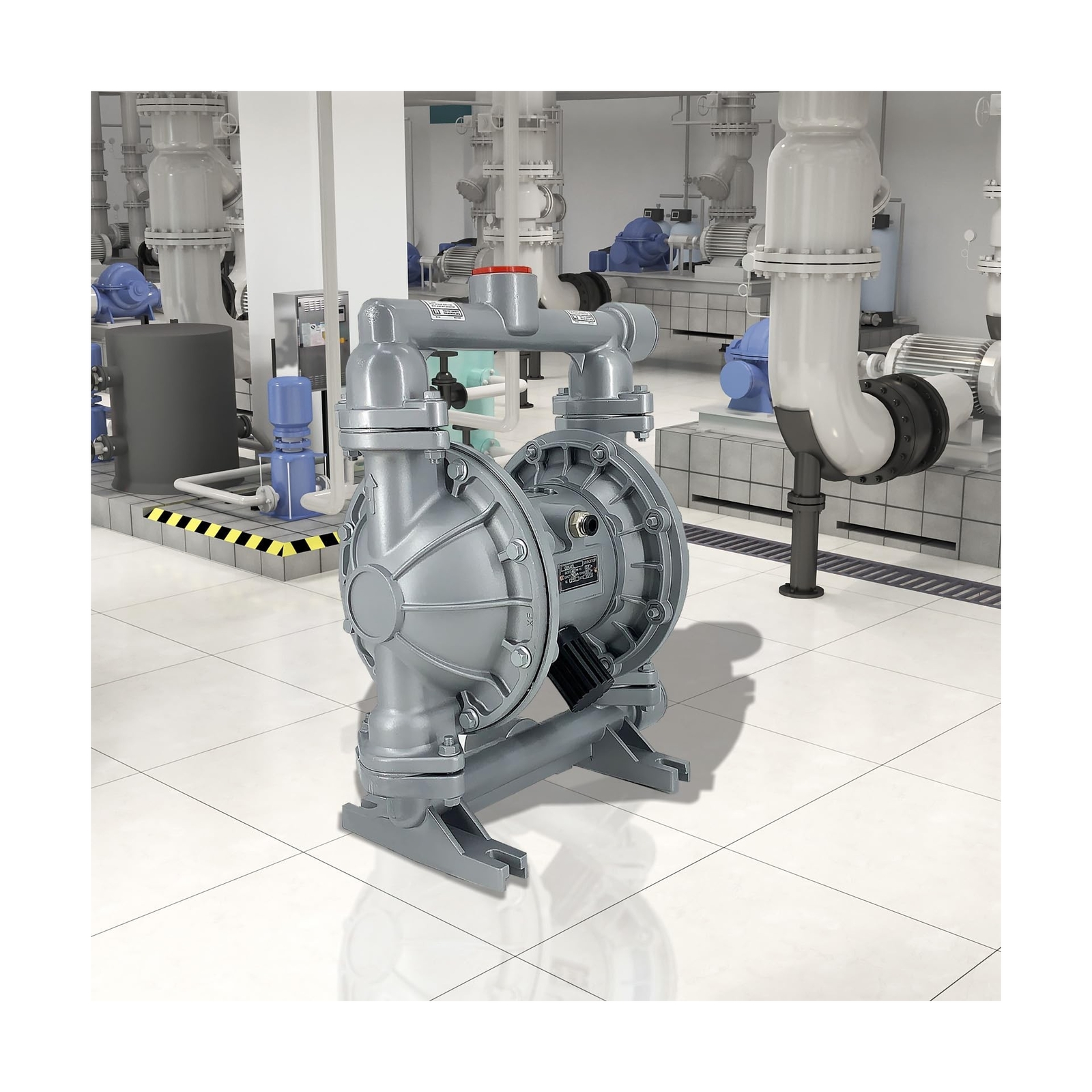 Air-Operated Diaphragm Pump Double Diaphragm Pump 1-1/2 inch Inlet & Outlet, …
