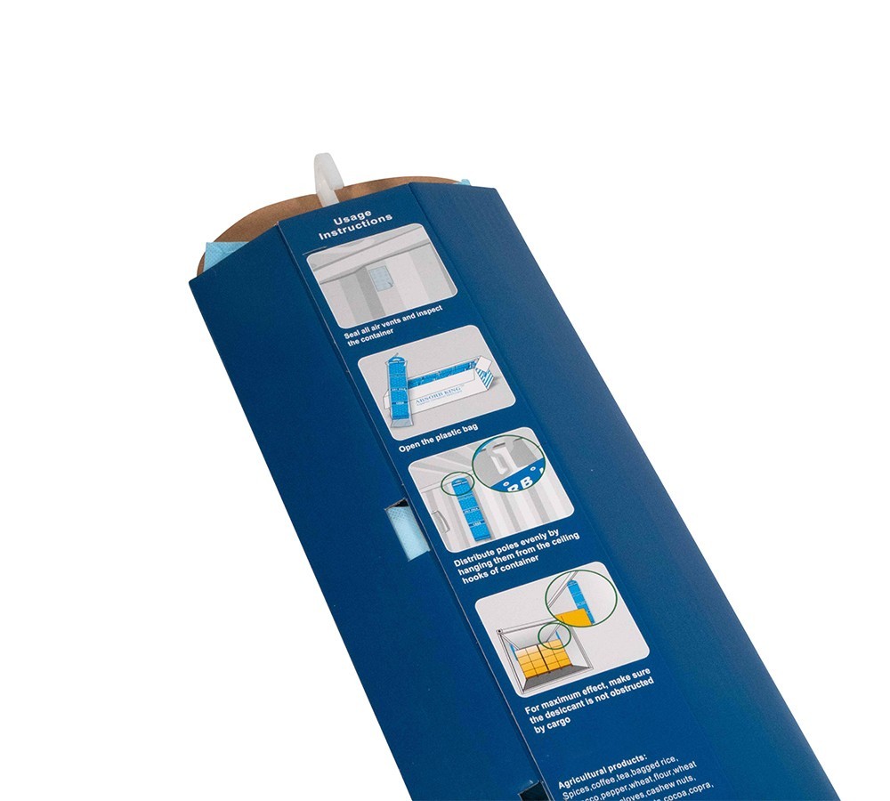 4Pk Shipping Container Desiccant Strip w/ Hanger – 60 Days Moisture Absorption