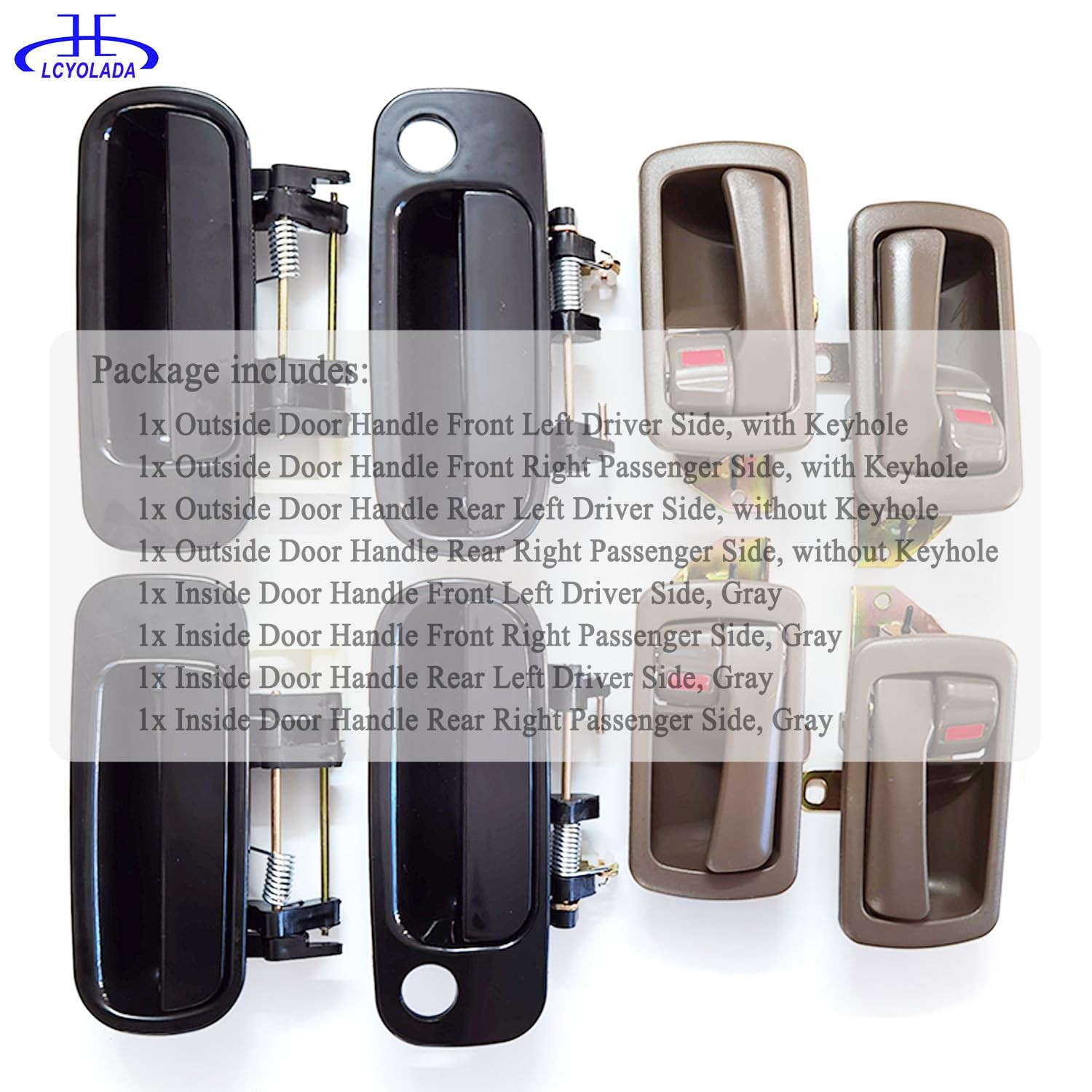 Set of 8 OEM Toyota Camry Door Handles 1992-1996 Interior Exterior Replacement