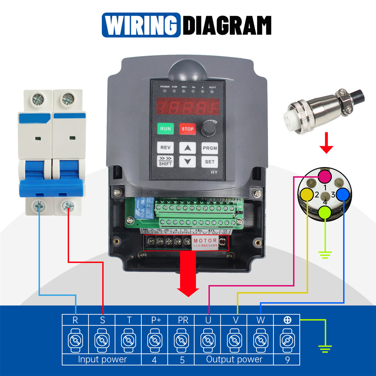 『USA』2200W 2.2KW 110V Water Cooled CNC Spindle Motor& Inverter&Clamp&Pump&Collet
