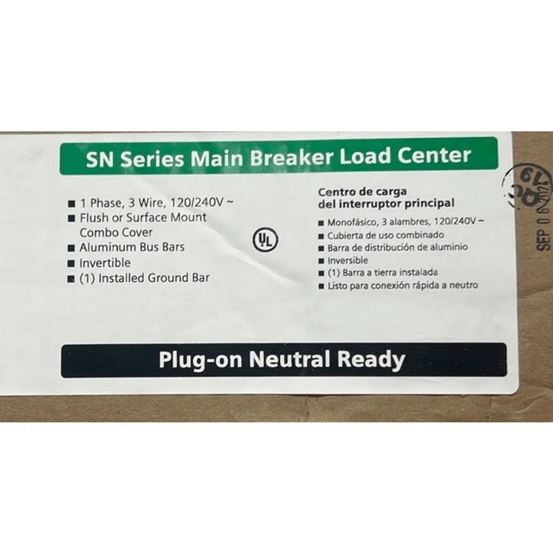 New Siemens 125A 30 Space 48 Circuit Main Breaker Indoor Electric Load Panel