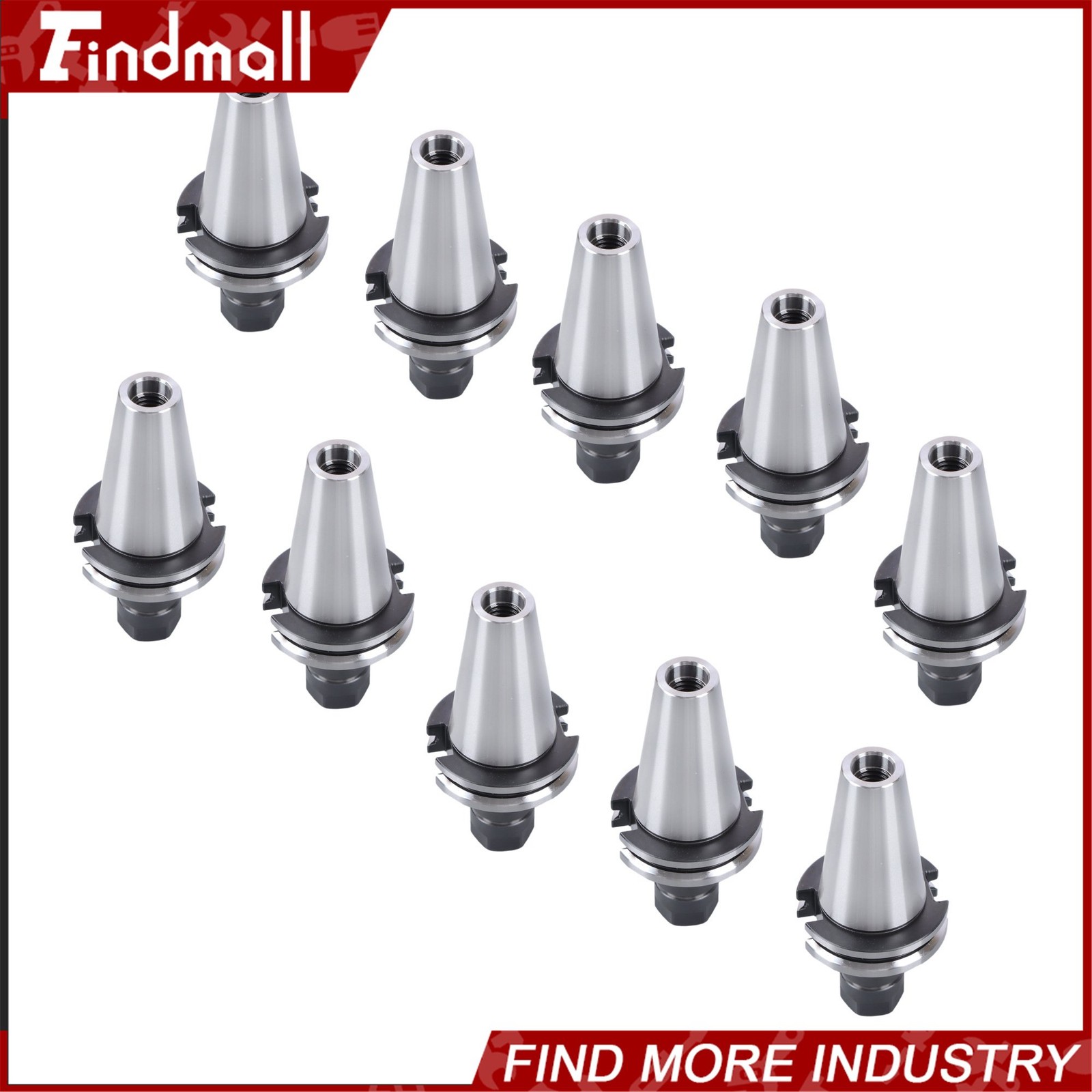 Findmall 10× CAT40-ER16 Collet Chuck 70mm 2.76″ G2.5 20000RPM CNC Milling Tool