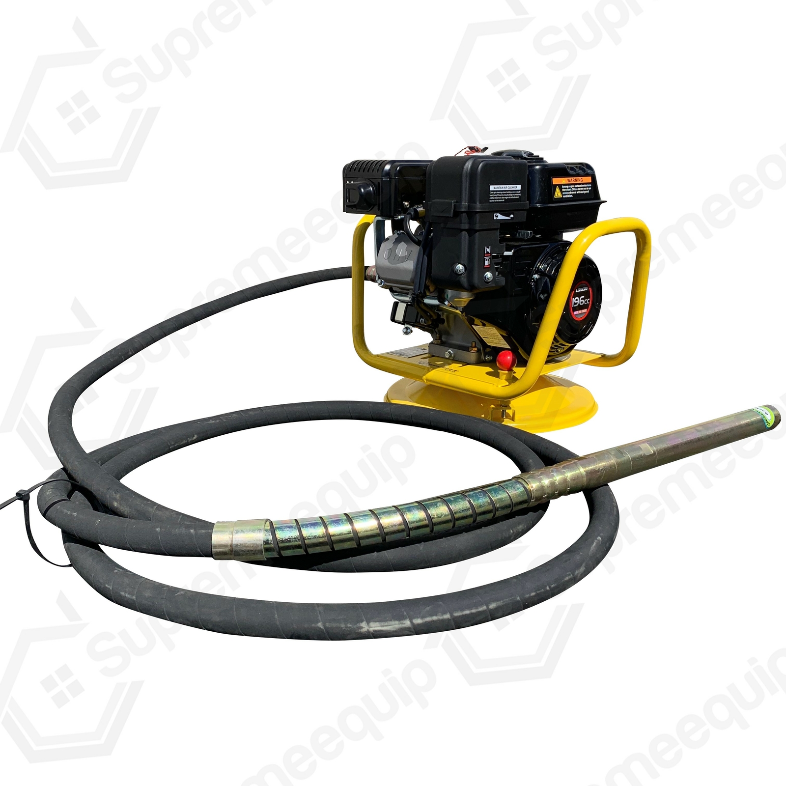 6.5HP Gas Power Concrete Vibrator 1.5 Inch x 18 Foot Flexible Vibrate Poker