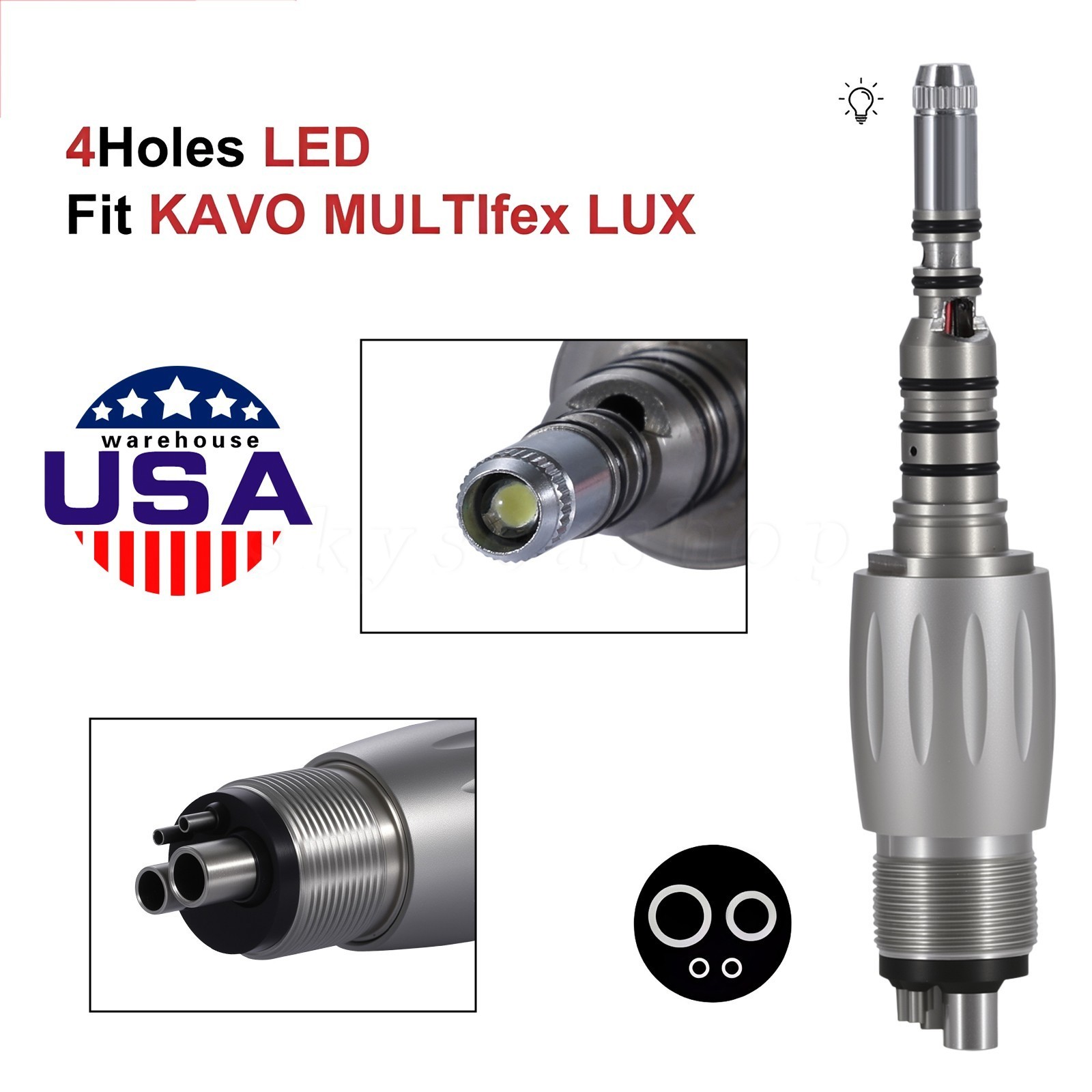 Dental LED Air Scaler Handpiece Sonic L Fiber Optic / Quick Coupling fit KAV