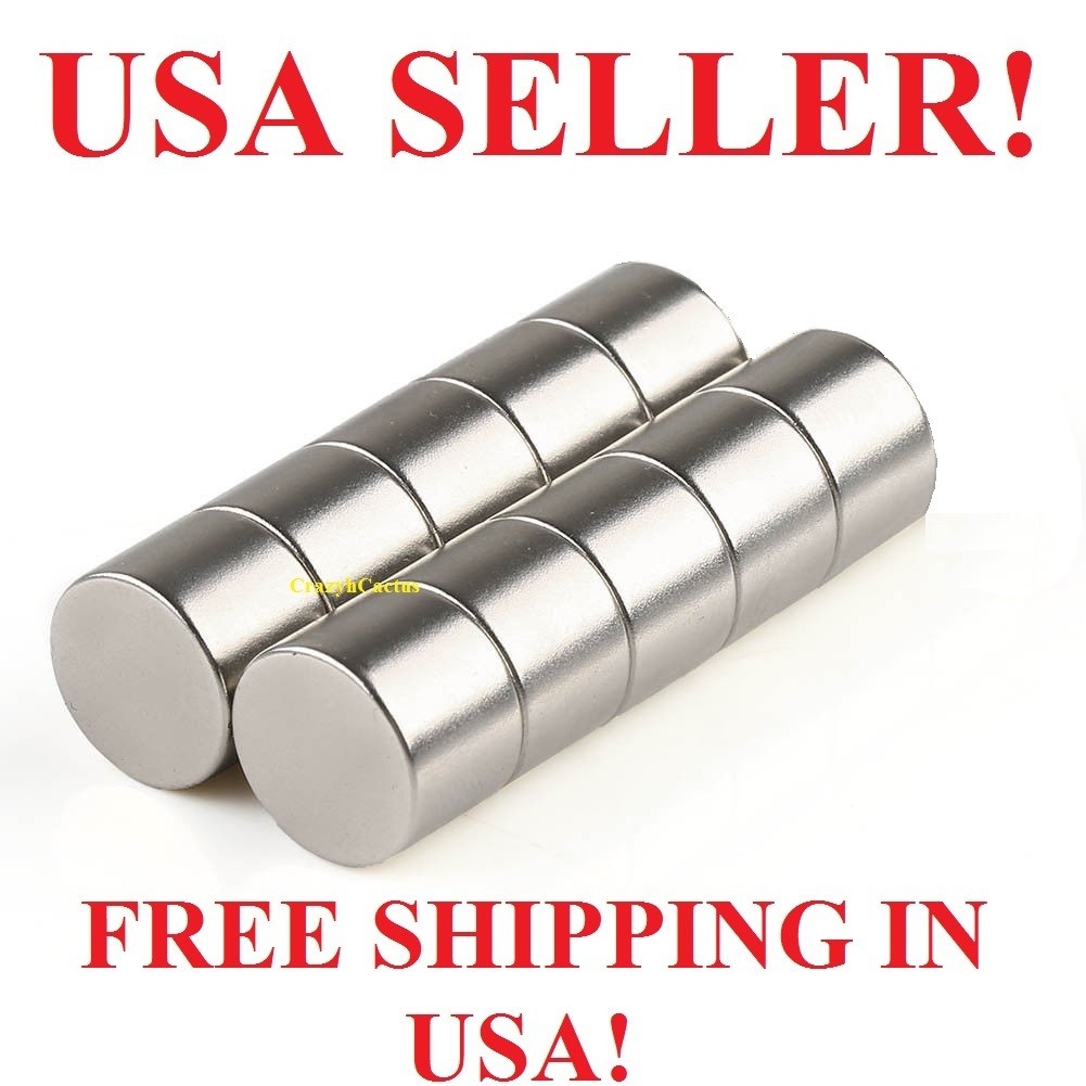 10 25 50 100 Pieces 14mm x 10mm Neodymium Round Disc RARE EARTH Magnets 15+ Lbs!