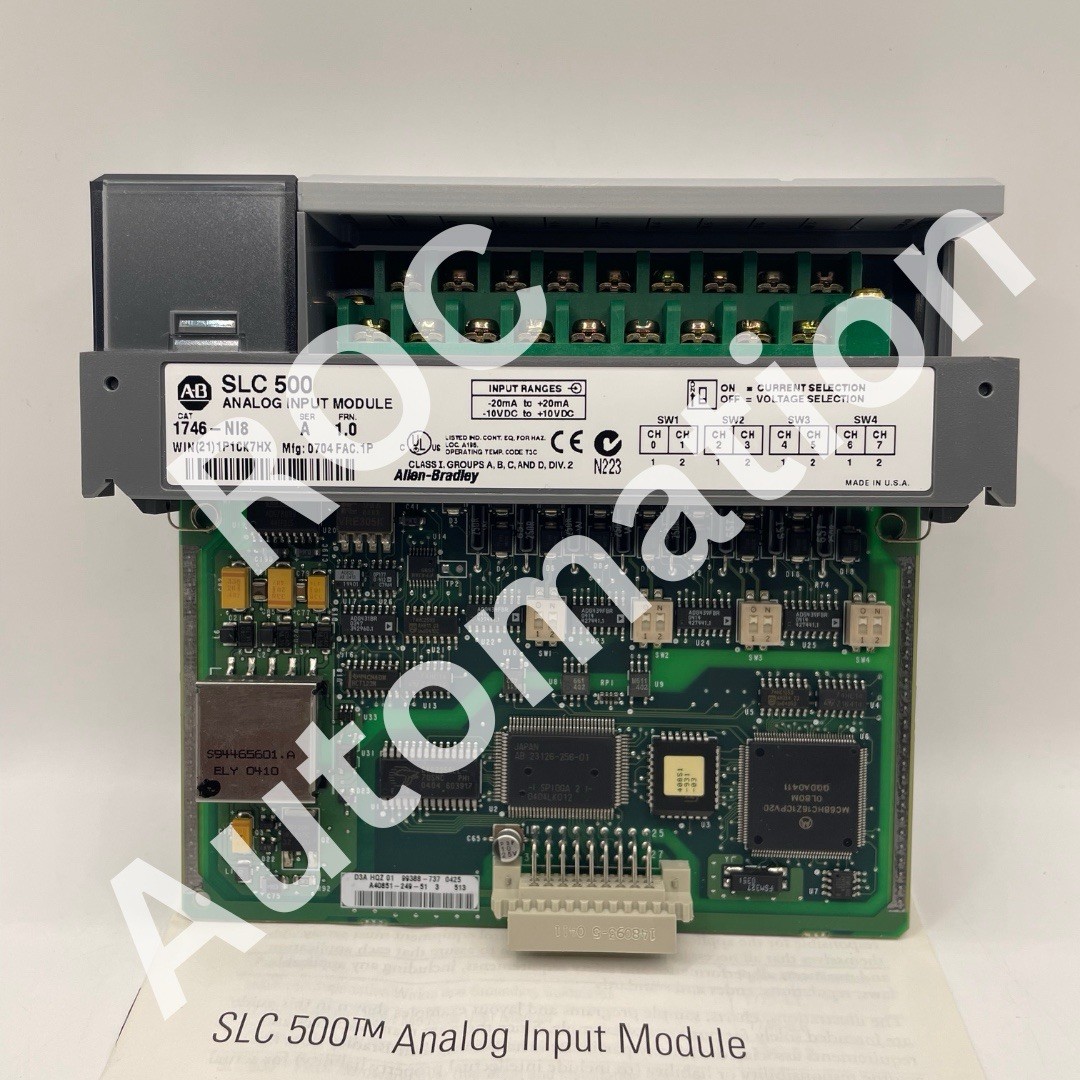 Surplus Pre-owned Allen Bradley 1746-NI8 /A SLC 500 8-Channel Analog Input Modul