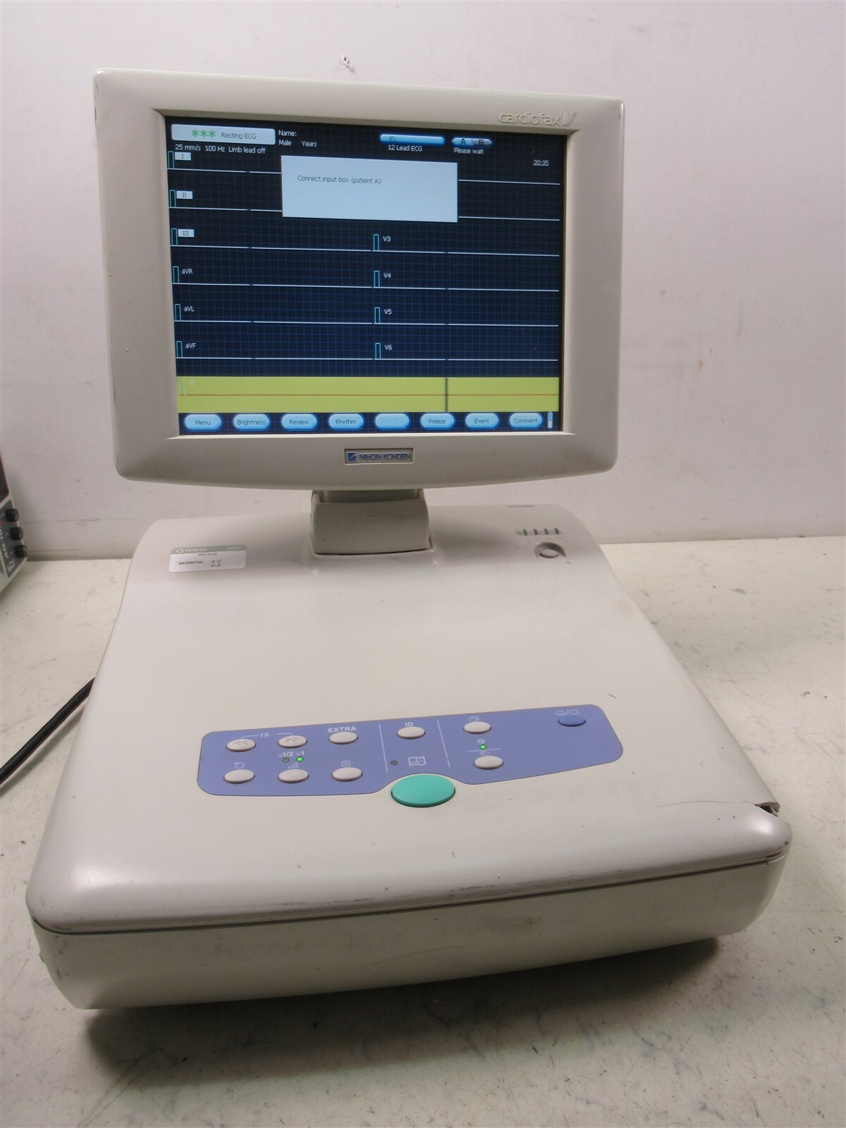 Nihon Kohden ECG-1550A Electrocardiograph Cardiofax V Medical Device