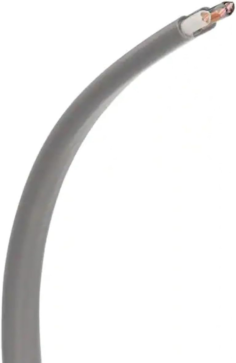 12/2 UF B Wire with Ground, 100 Ft, Gray Solid Copper Direct Burial Cable for Ou