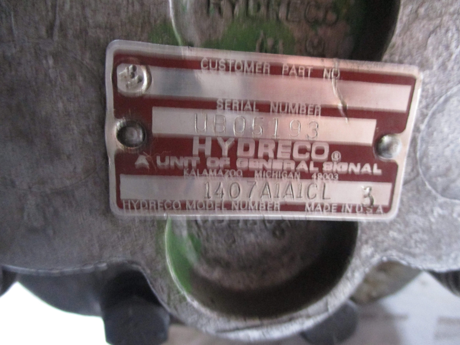 Hydreco 1709A20E1QL Hydraulic Double Pump 1407A1A1CL