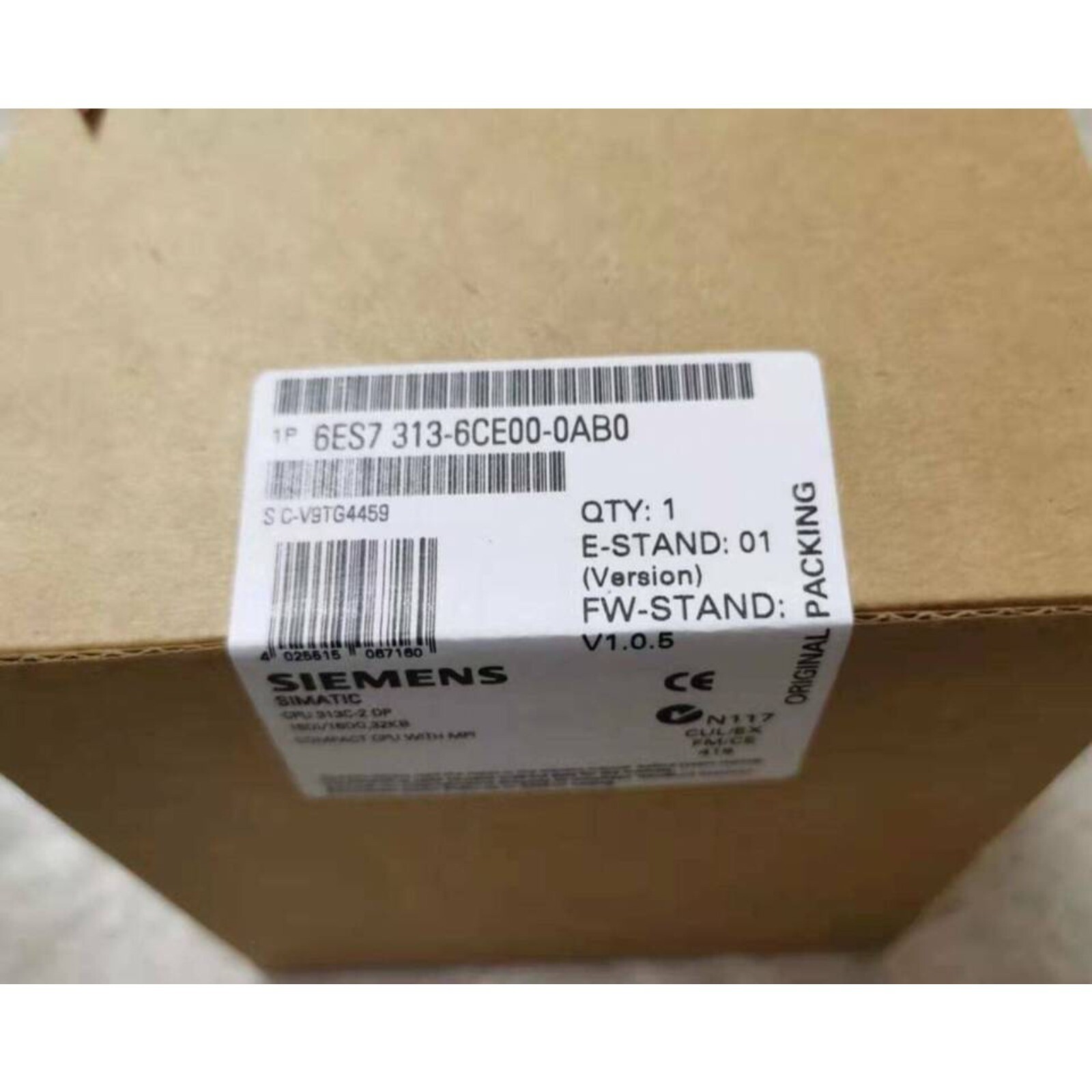 New Siemens 6ES7313-6CE00-0AB0 6ES7 313-6CE00-0AB0 SIMATIC S7-300, CPU 313C-2DP