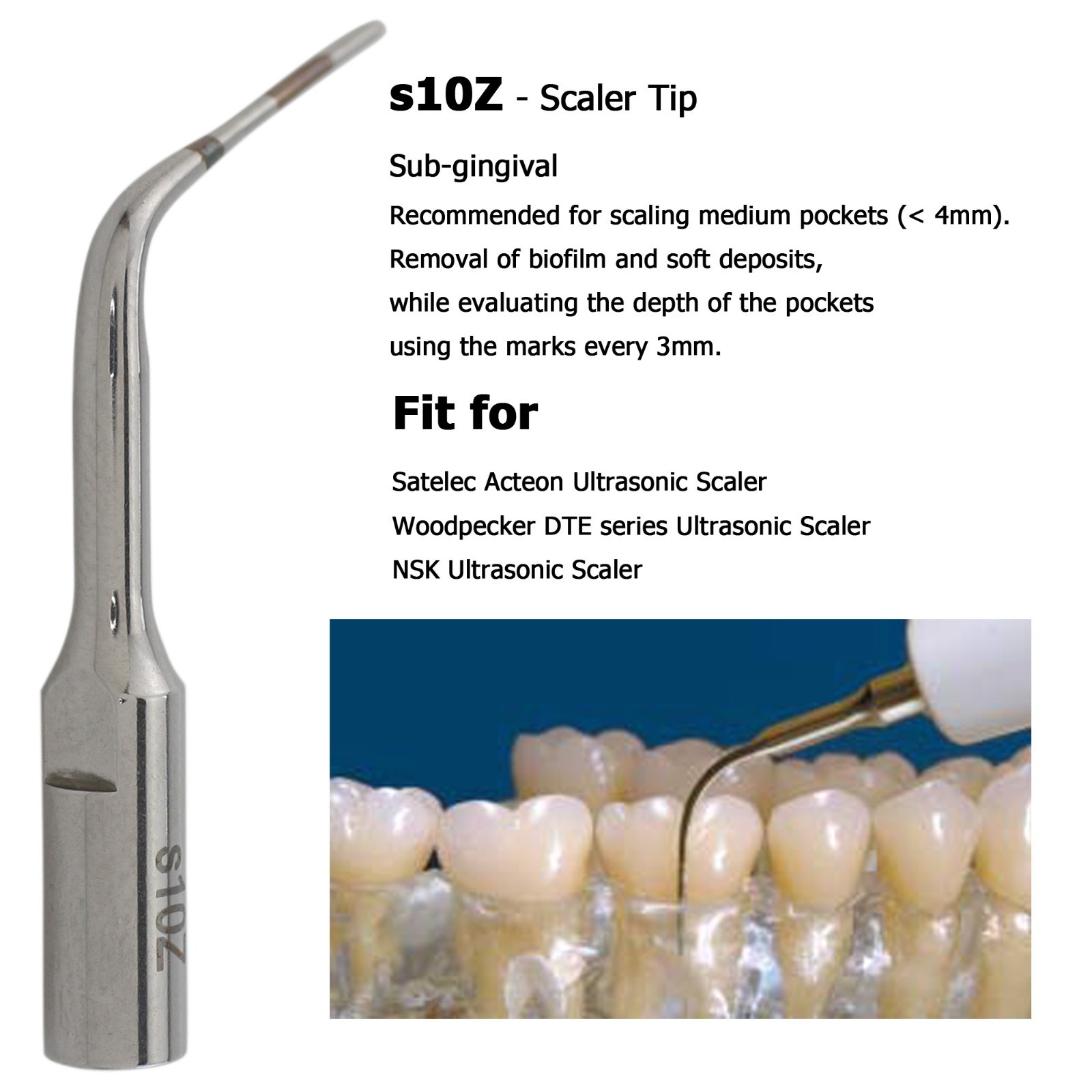 Dental ACTEON NEWTRON P5 XS Ultrasonic Scaler Handpiece Satelec Piezo Tips H3 1S