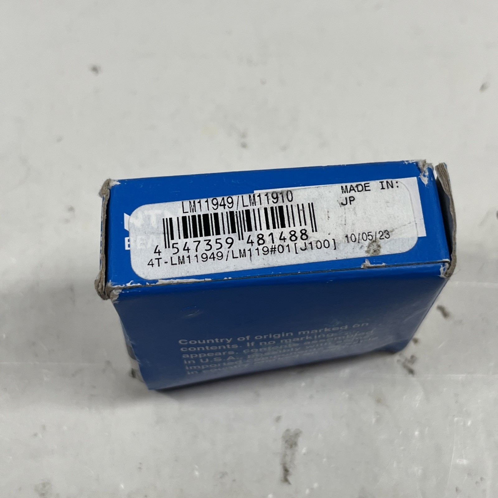 NTN LM11949 LM11910 Wheeler 457478 Tapered Roller Bearing Cup & Cone Set