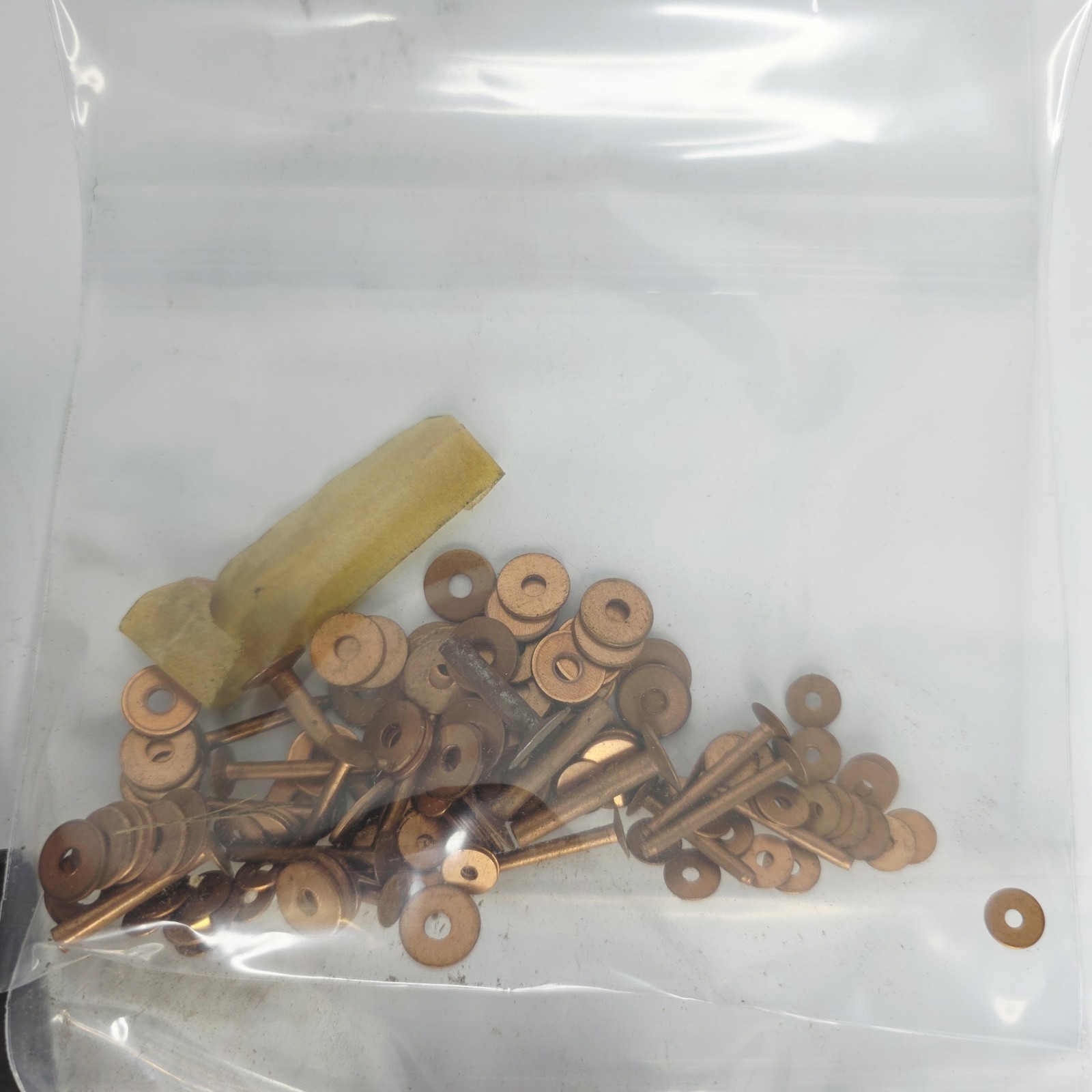 9 Pounds Vintage Copper Steel Belt Fasteners Tubular Rivets Burrs Boxes Lot Bulk