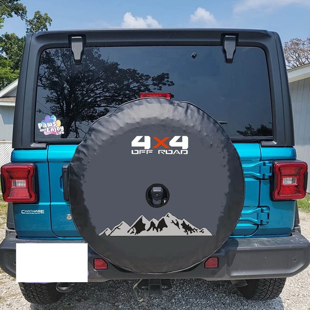 For Jeep Wrangler JL, Sport & Sahara Rubicon Spare Tire Cover with Camera Hole