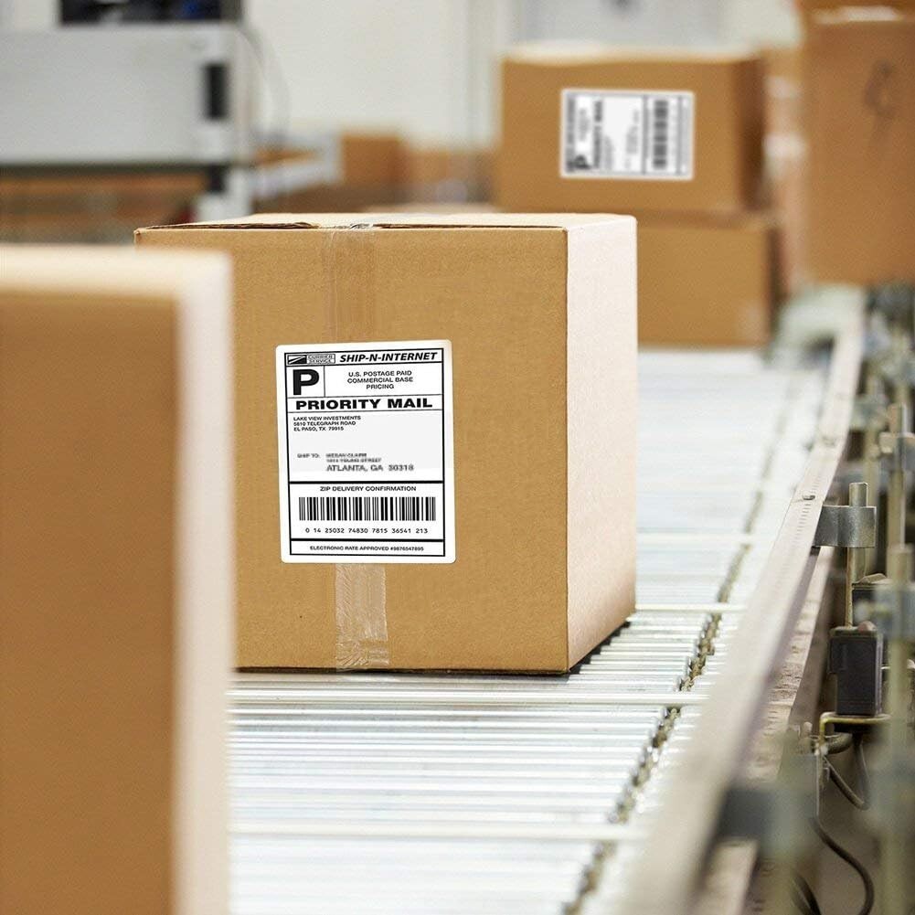 Fanfold 4 x 6 Direct Thermal Shipping Labels with Perforations, 500 Labels, P…