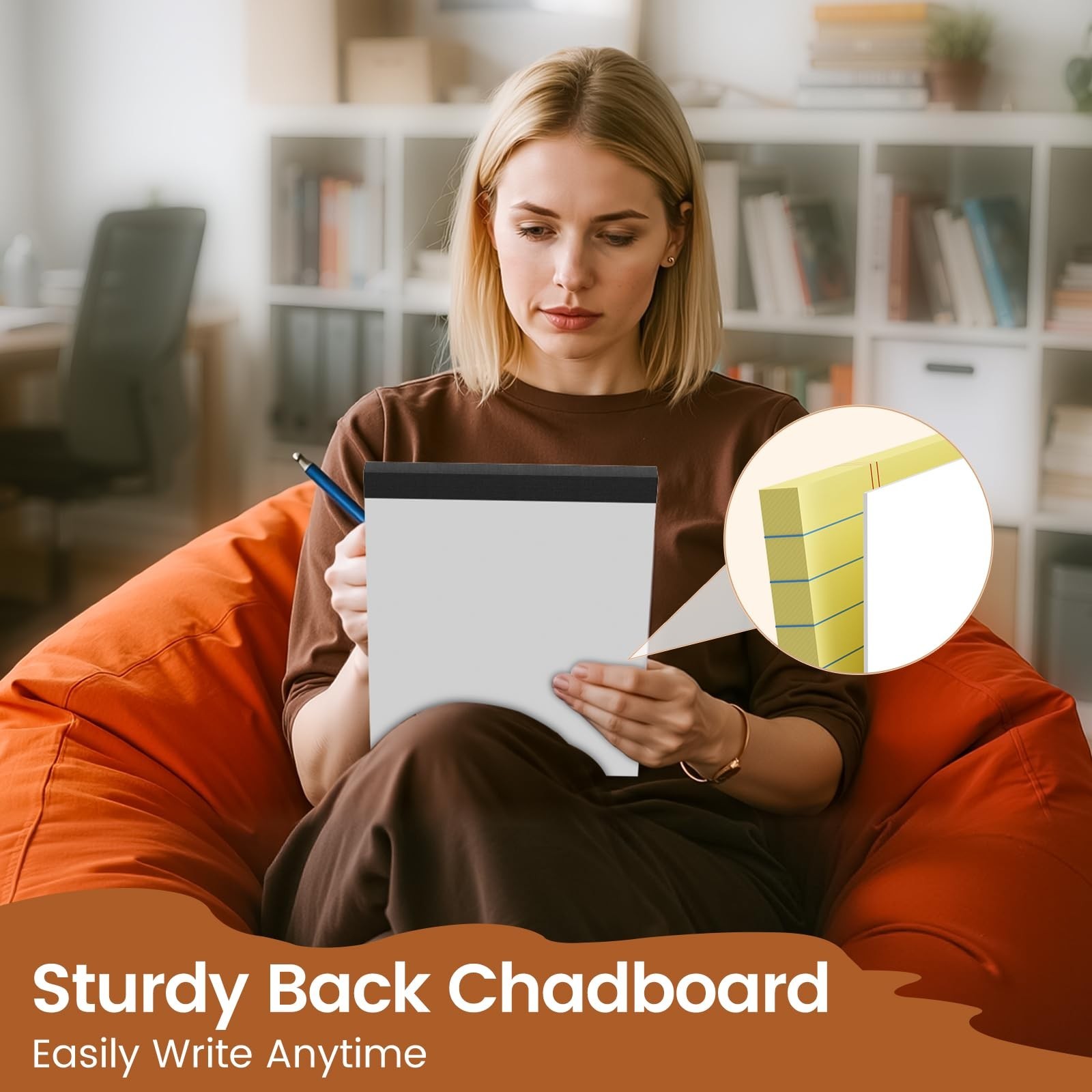 Legal Pads 8.5 X11, Narrow Ruled Notepads, 6 Pack, 50 Sheet/Pad | Yellow Lega…