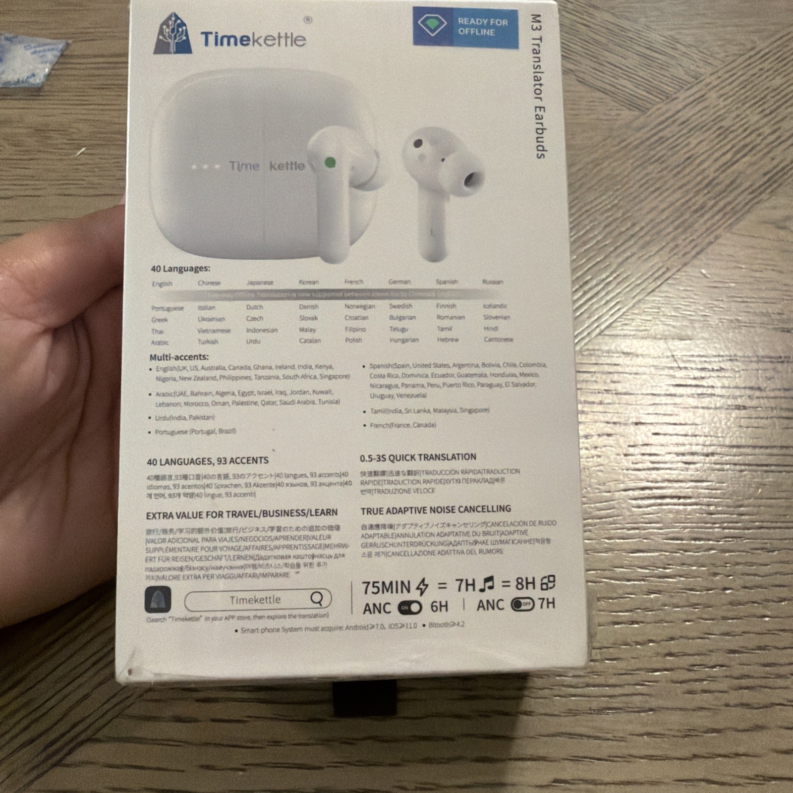 Timekettle M3 Translator Earbuds 40 Languages OpenBox