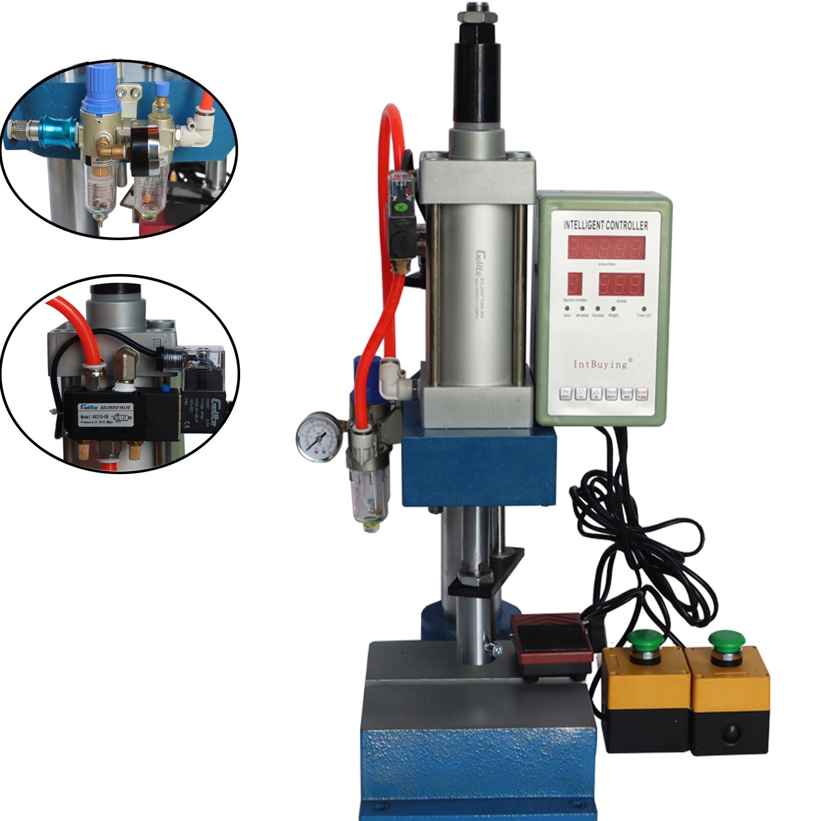 660Lb/300kg Pneumatic Punch Press Machine for Sheet Metal Hole with Controller