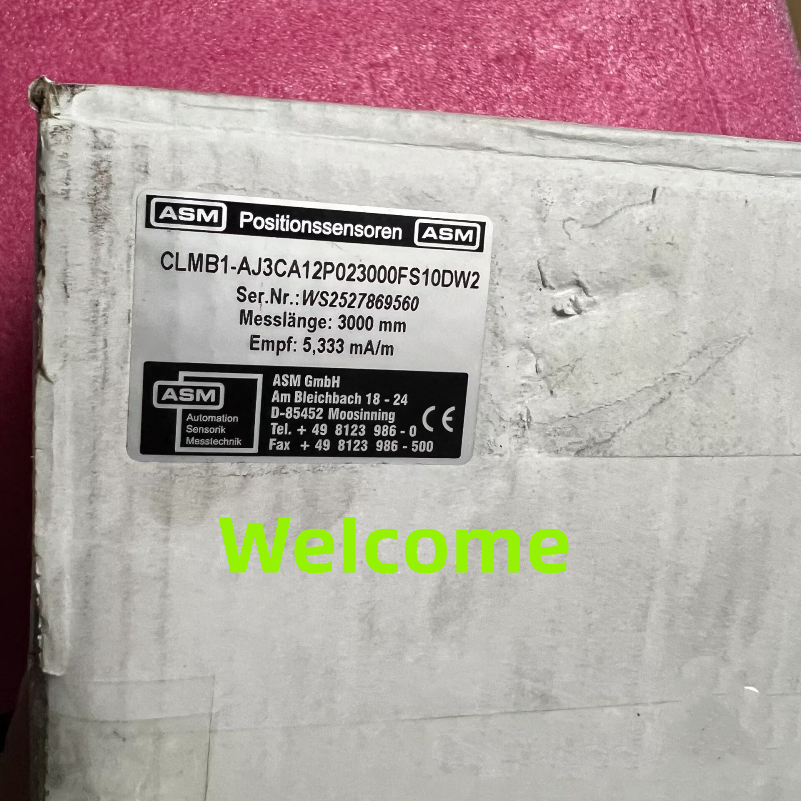 New ASM CLMB1-AJ3CA12P023000FS10DW2 Displacement Sensor Fast Shipping via