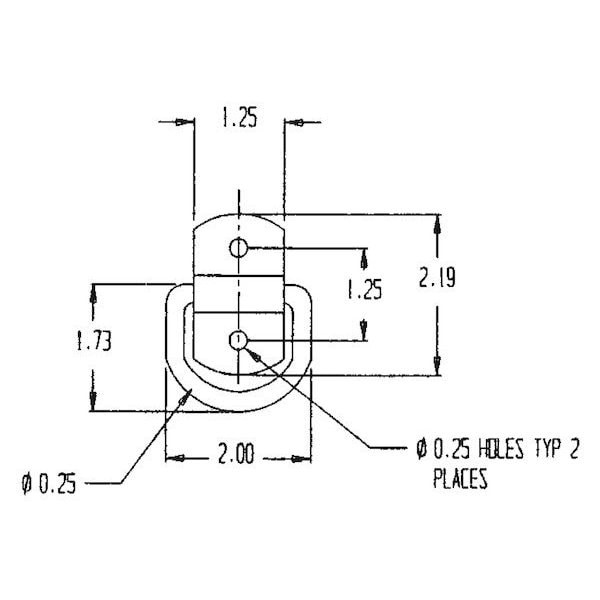 Buyers Products B23pkgd10 D-Ring, Pk 10